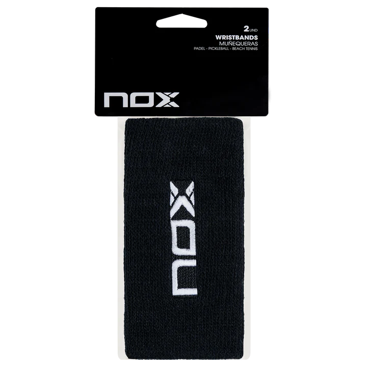 MUÑEQUERA NOX LARGA NEGRO/BLANCO