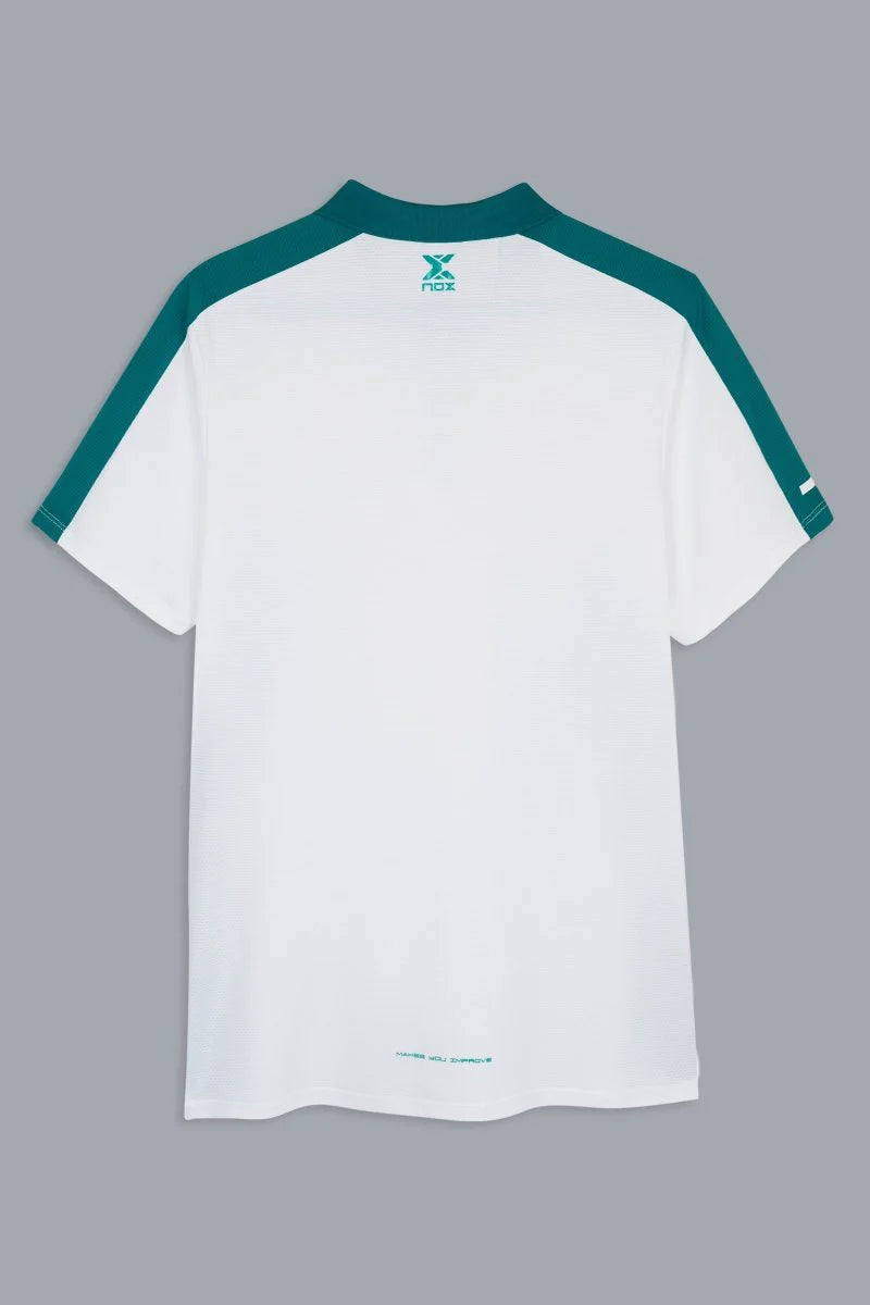 POLO NOX PRO WHITE/IVY GREEN HOMBRE