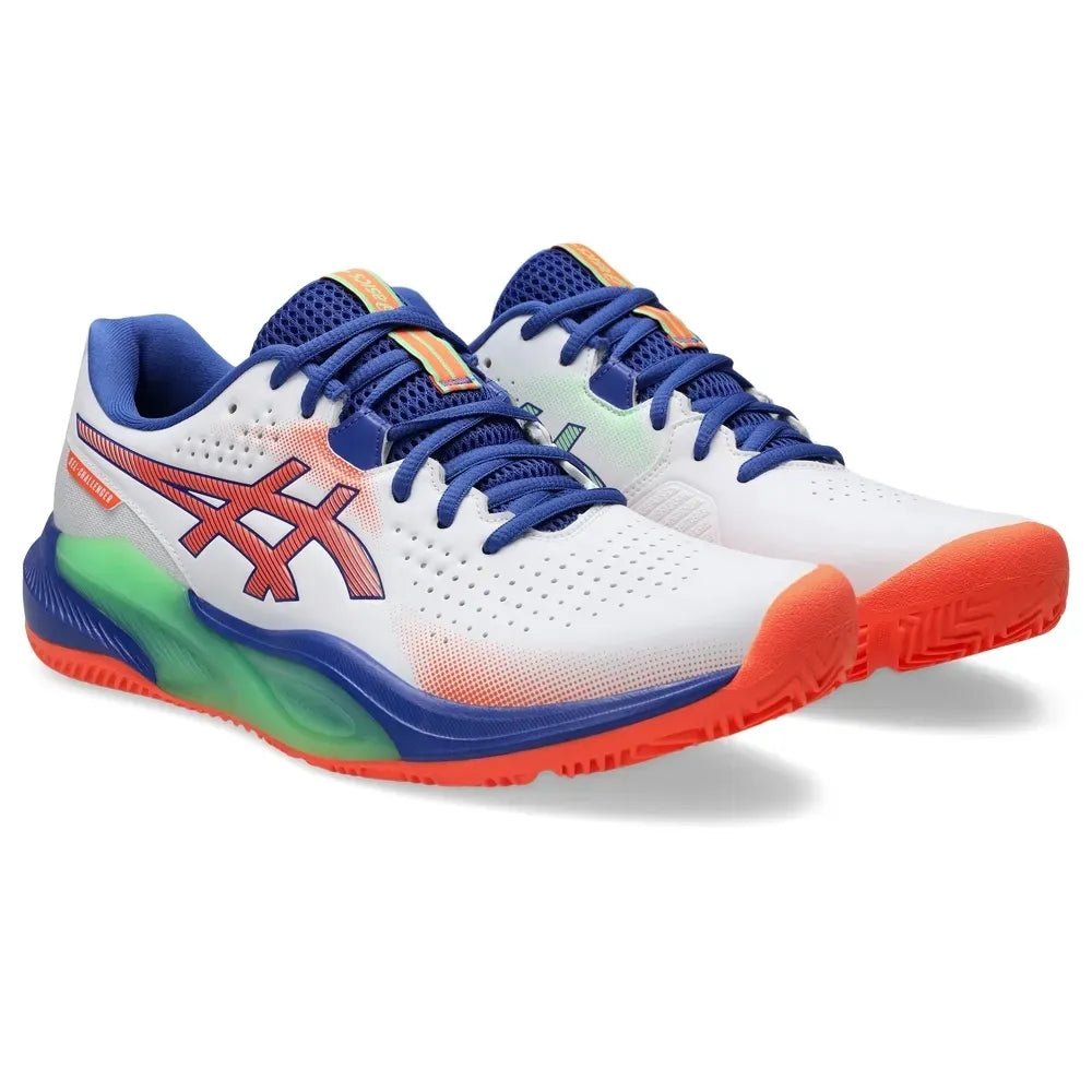 TENIS ASICS GEL-CHALLENGER 15 PADEL WHITE/VIVID CORAL HOMBRE
