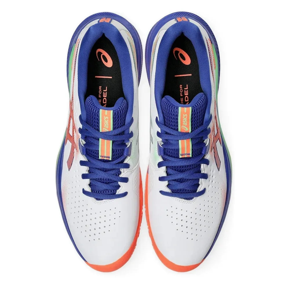 TENIS ASICS GEL-CHALLENGER 15 PADEL WHITE/VIVID CORAL HOMBRE