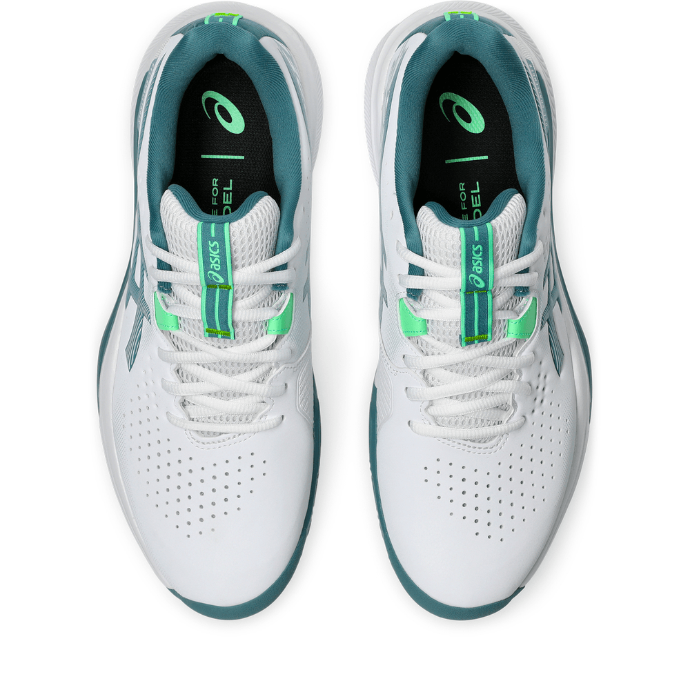 TENIS ASICS GEL-CHALLENGER 15 PADEL WHITE/MISTY PINE HOMBRE