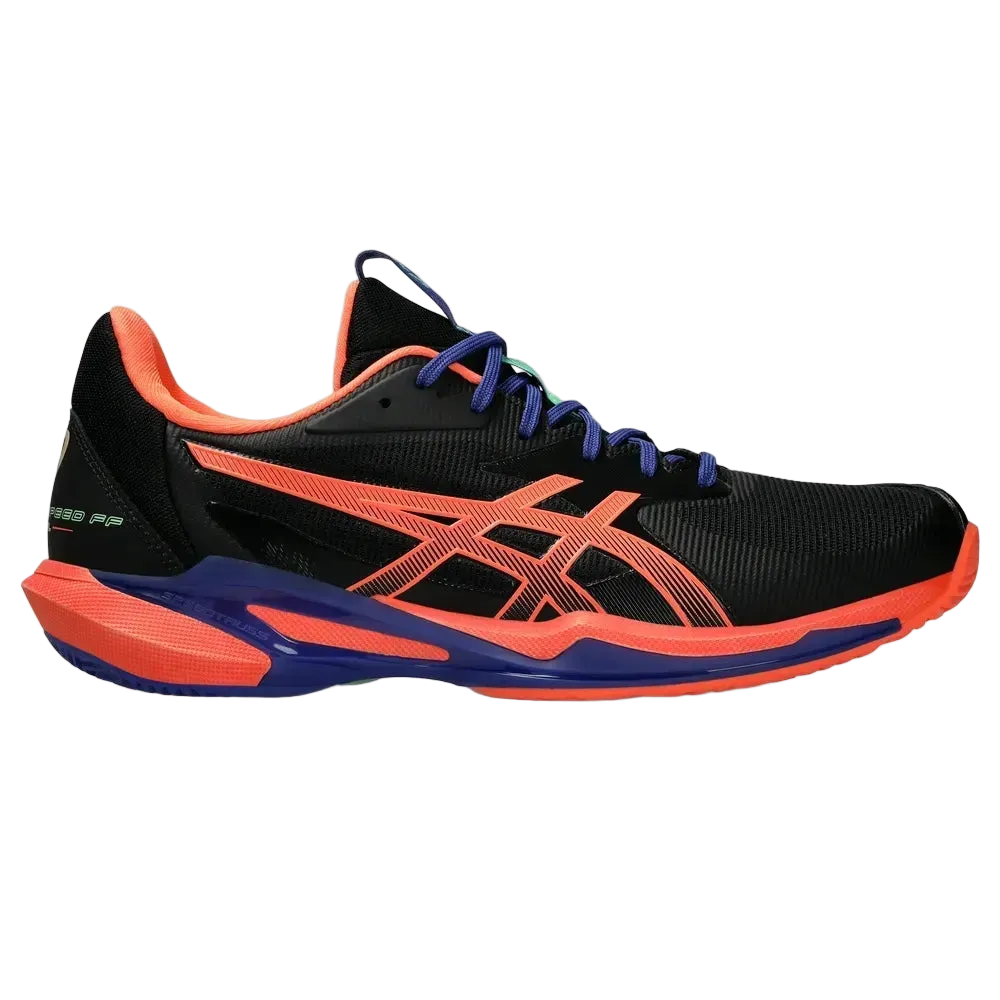 TENIS ASICS SOLUTION SPEED FF3 PADEL BLACK/VIVID CORAL HOMBRE