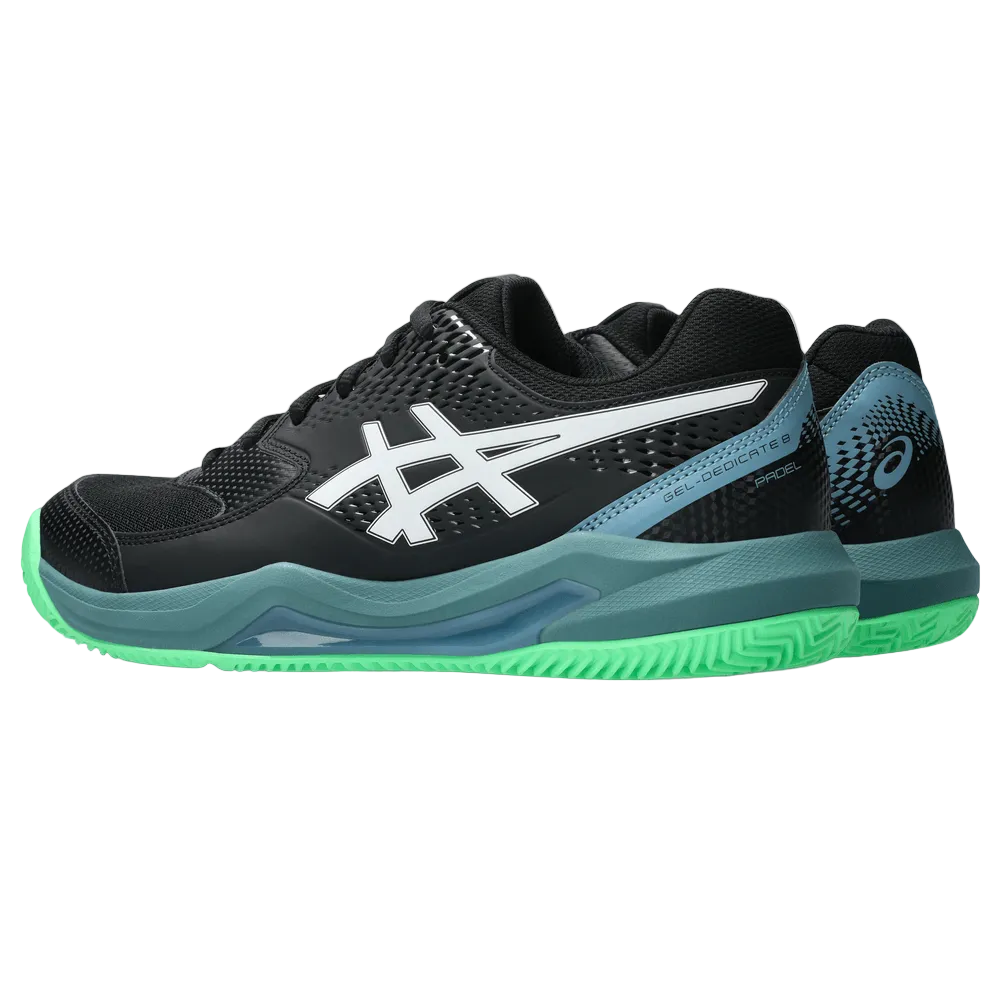 TENIS ASICS GEL-DEDICATE 8 PADEL BLACK/VITAL GREEN HOMBRE