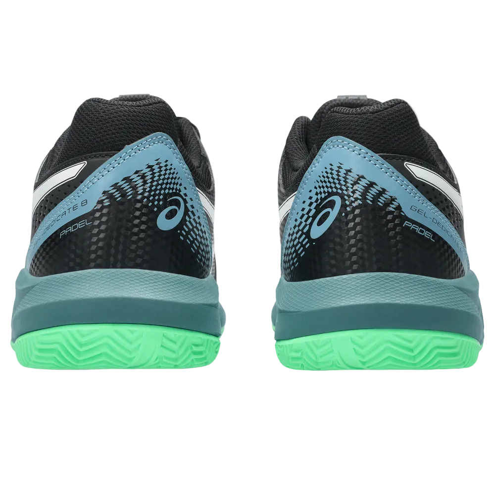 TENIS ASICS GEL-DEDICATE 8 PADEL BLACK/VITAL GREEN HOMBRE