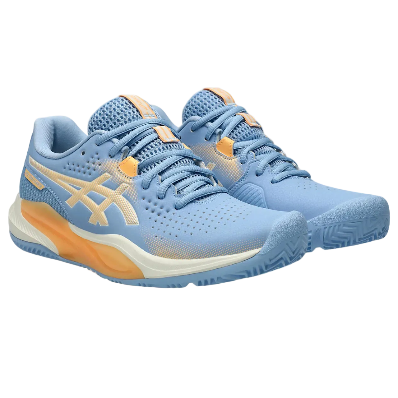 TENIS ASICS GEL-CHALLENGER 15 PADEL STONE WASH/ORANGE GLOW MUJER