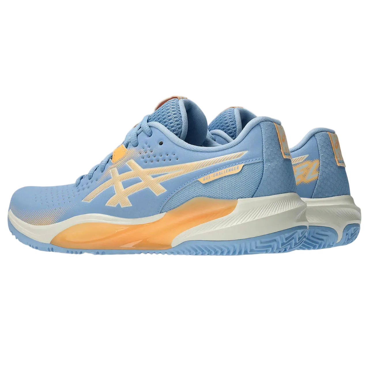 TENIS ASICS GEL-CHALLENGER 15 PADEL STONE WASH/ORANGE GLOW MUJER
