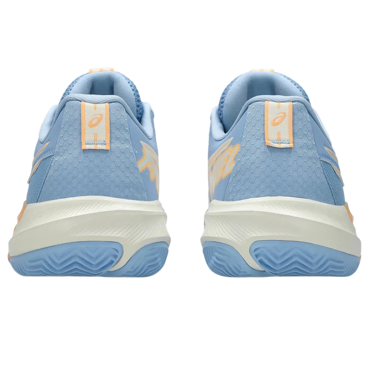 TENIS ASICS GEL-CHALLENGER 15 PADEL STONE WASH/ORANGE GLOW MUJER