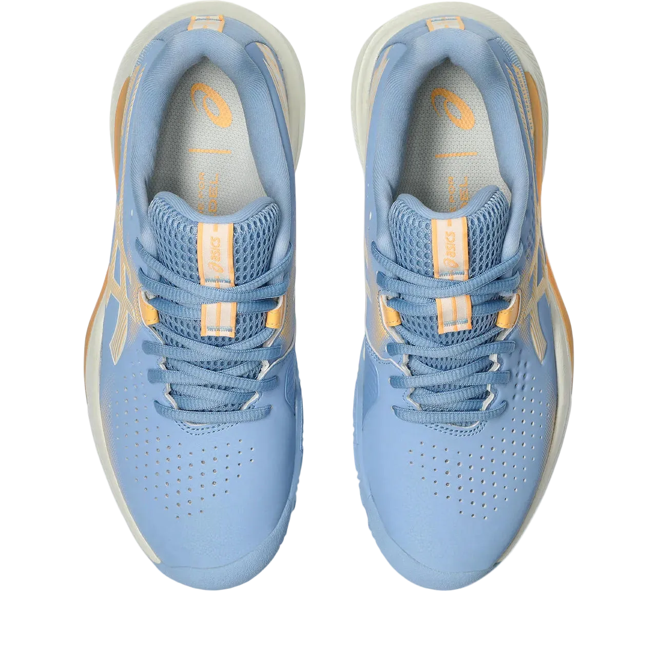 TENIS ASICS GEL-CHALLENGER 15 PADEL STONE WASH/ORANGE GLOW MUJER