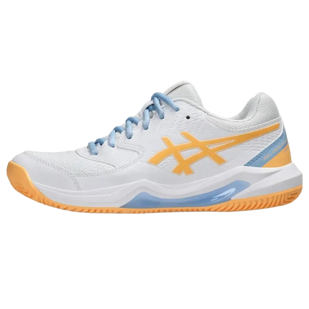 TENIS ASICS GEL-DEDICATE 8 PADEL WHITE/ORANGE GLOW MUJER