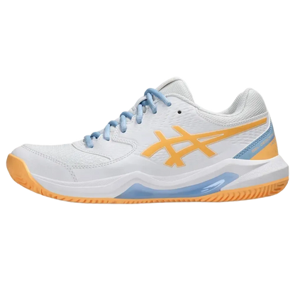 TENIS ASICS GEL-DEDICATE 8 PADEL WHITE/ORANGE GLOW MUJER