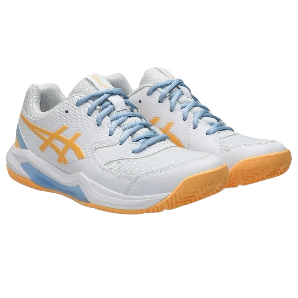 TENIS ASICS GEL-DEDICATE 8 PADEL WHITE/ORANGE GLOW MUJER