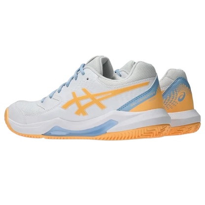 TENIS ASICS GEL-DEDICATE 8 PADEL WHITE/ORANGE GLOW MUJER