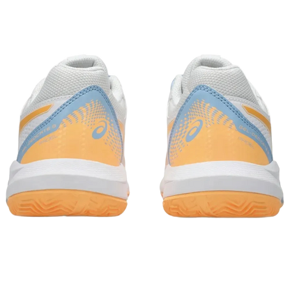TENIS ASICS GEL-DEDICATE 8 PADEL WHITE/ORANGE GLOW MUJER