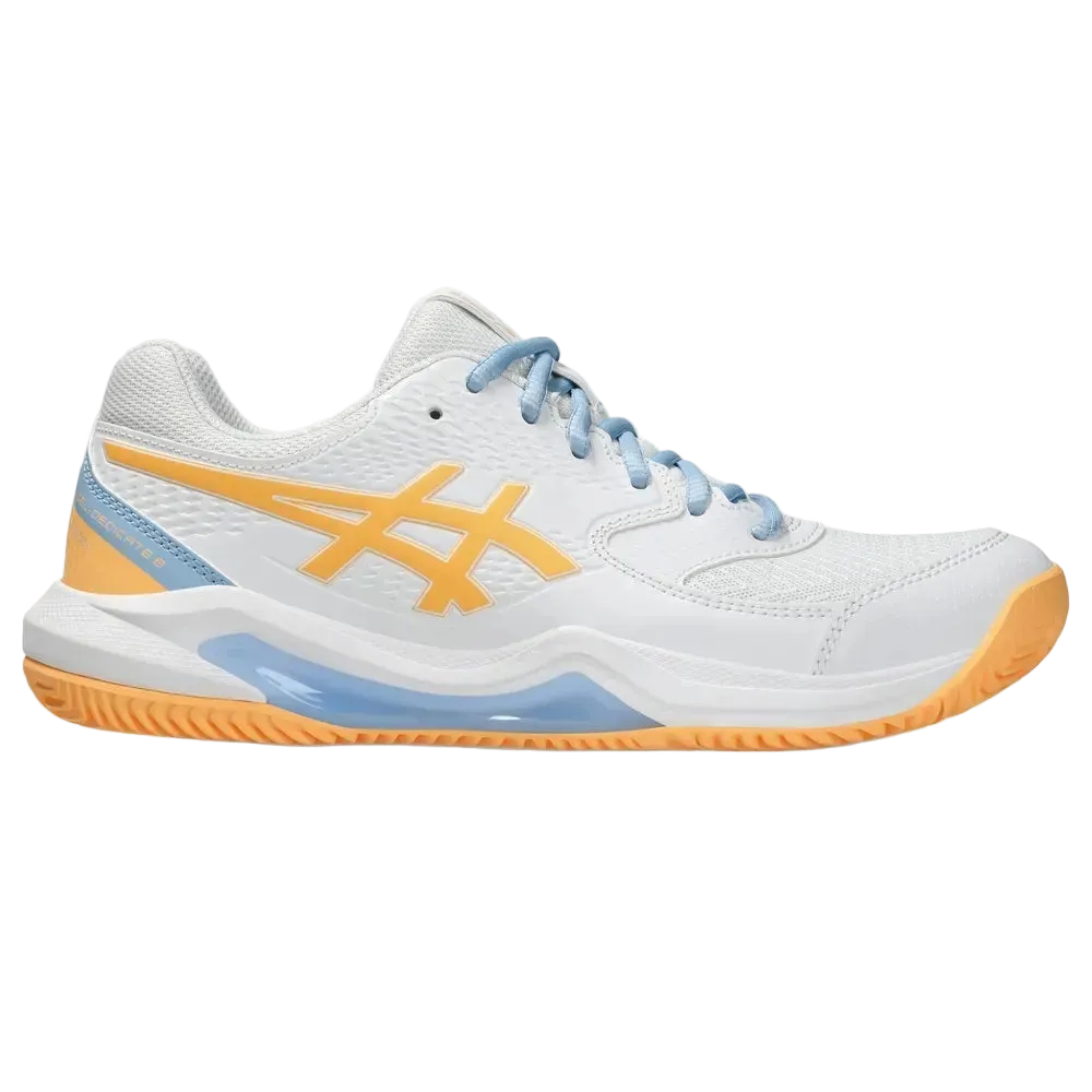 TENIS ASICS GEL-DEDICATE 8 PADEL WHITE/ORANGE GLOW MUJER