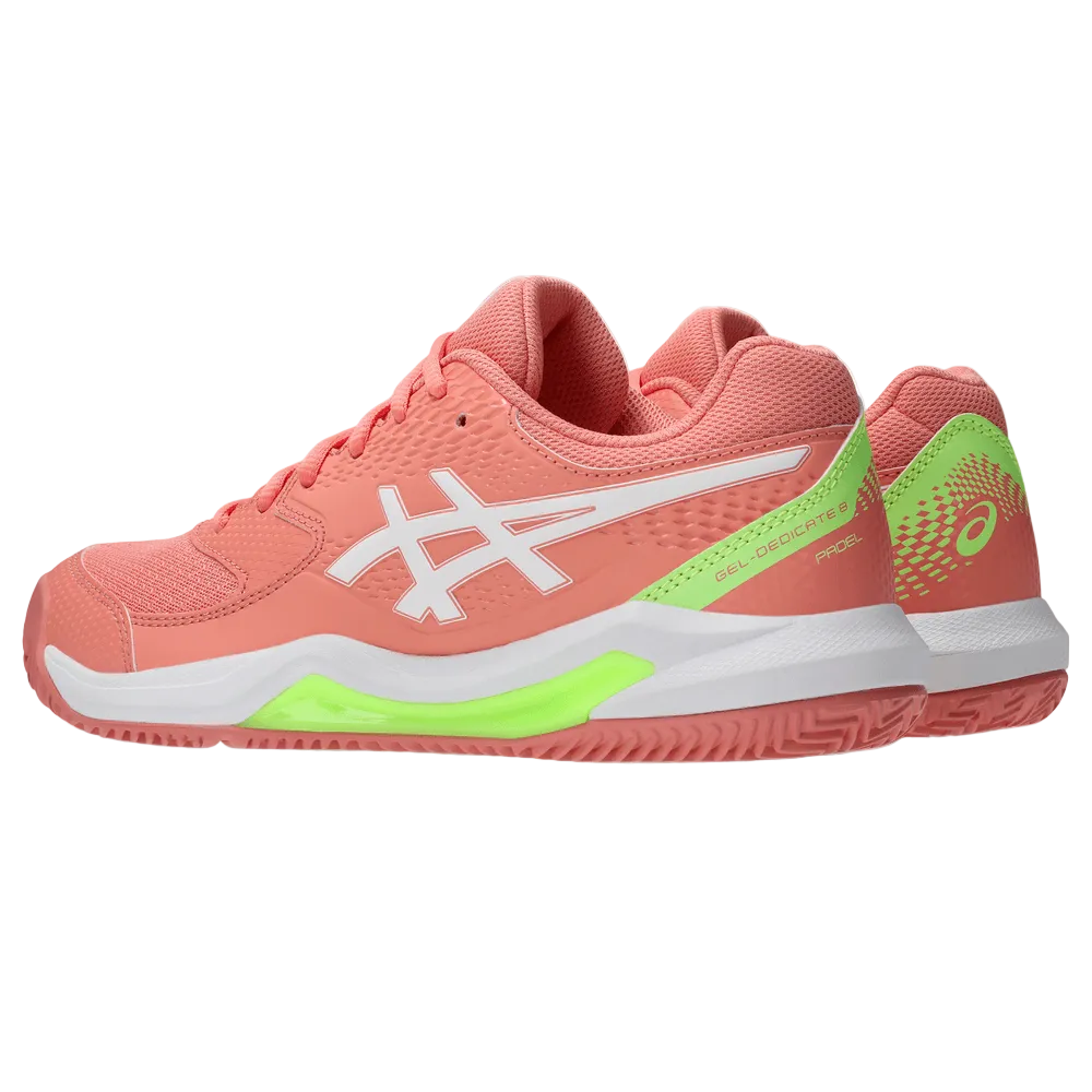 TENIS ASICS GEL DEDICATE 8 PADEL GUAVA/WHITE MUJER