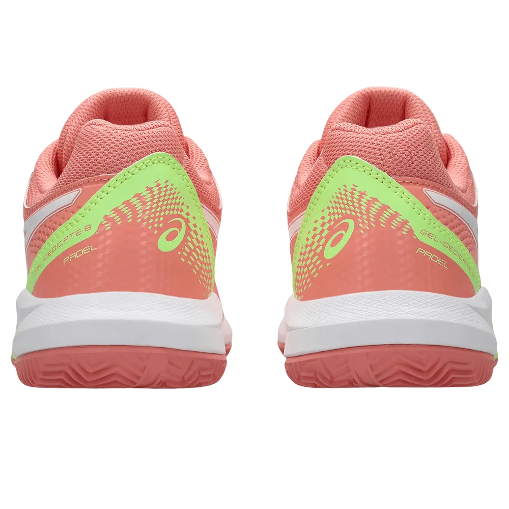 TENIS ASICS GEL DEDICATE 8 PADEL GUAVA/WHITE MUJER
