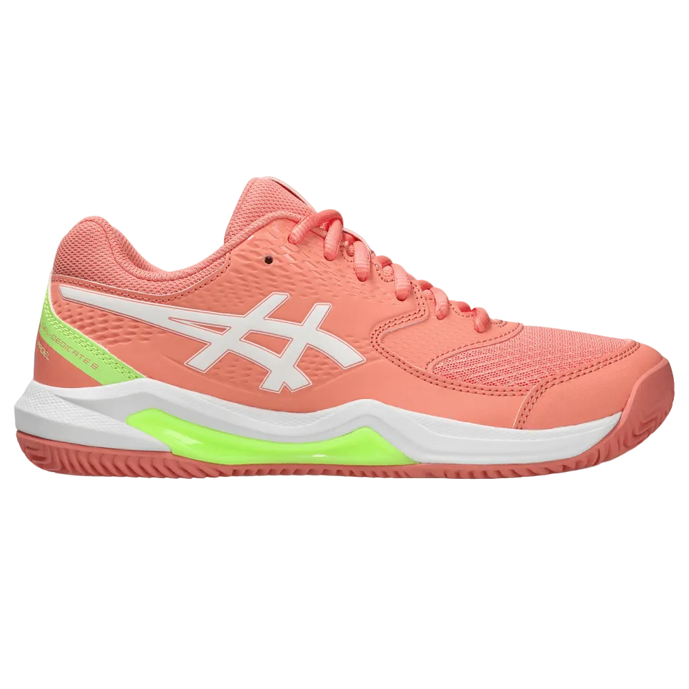 TENIS ASICS GEL DEDICATE 8 PADEL GUAVA/WHITE MUJER