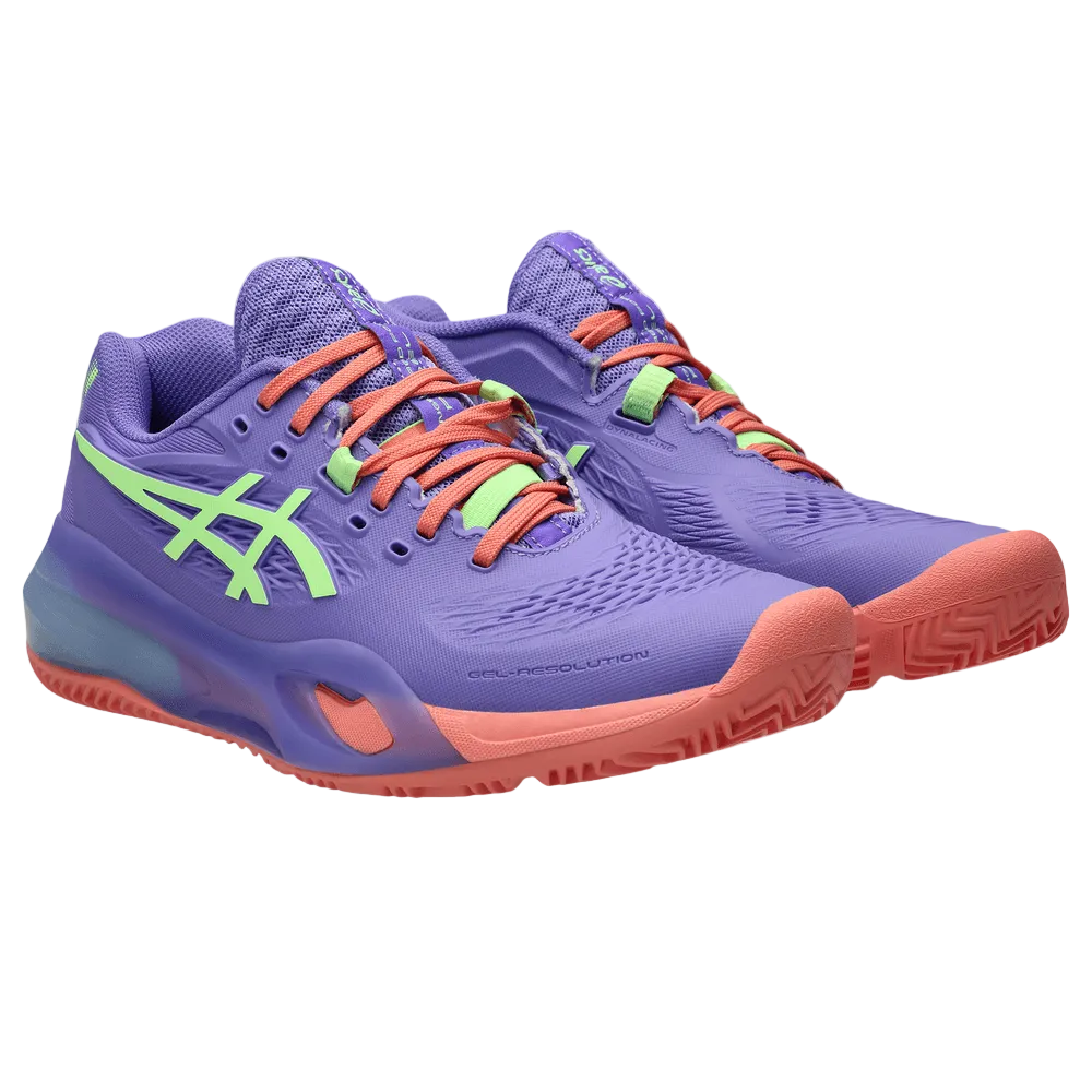 TENIS ASICS GEL-RESOLUTION X PADEL AMETHYST/ILLUMINATE GREEN MUJER
