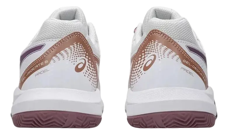 TENIS ASICS GEL DEDICATE 8 PADEL WHITE/DARK UBE MUJER