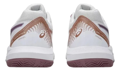TENIS ASICS GEL DEDICATE 8 PADEL WHITE/DARK UBE MUJER