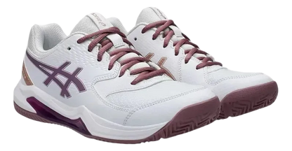 TENIS ASICS GEL DEDICATE 8 PADEL WHITE/DARK UBE MUJER