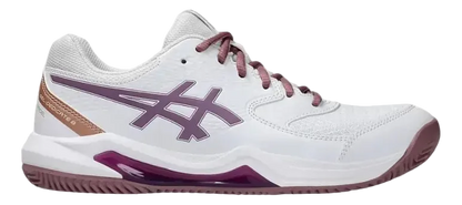 TENIS ASICS GEL DEDICATE 8 PADEL WHITE/DARK UBE MUJER
