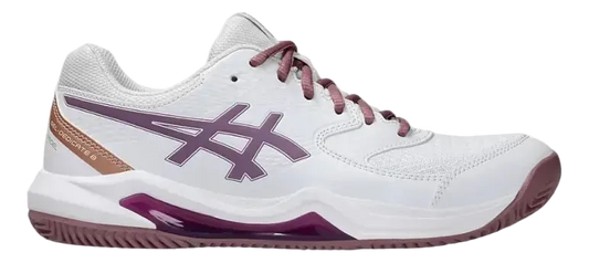 TENIS ASICS GEL DEDICATE 8 PADEL WHITE/DARK UBE MUJER