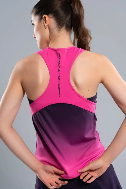 CAMISETA TIRANTES PRO NOX MUJER BLACKBERRY ROSE DEGRADED