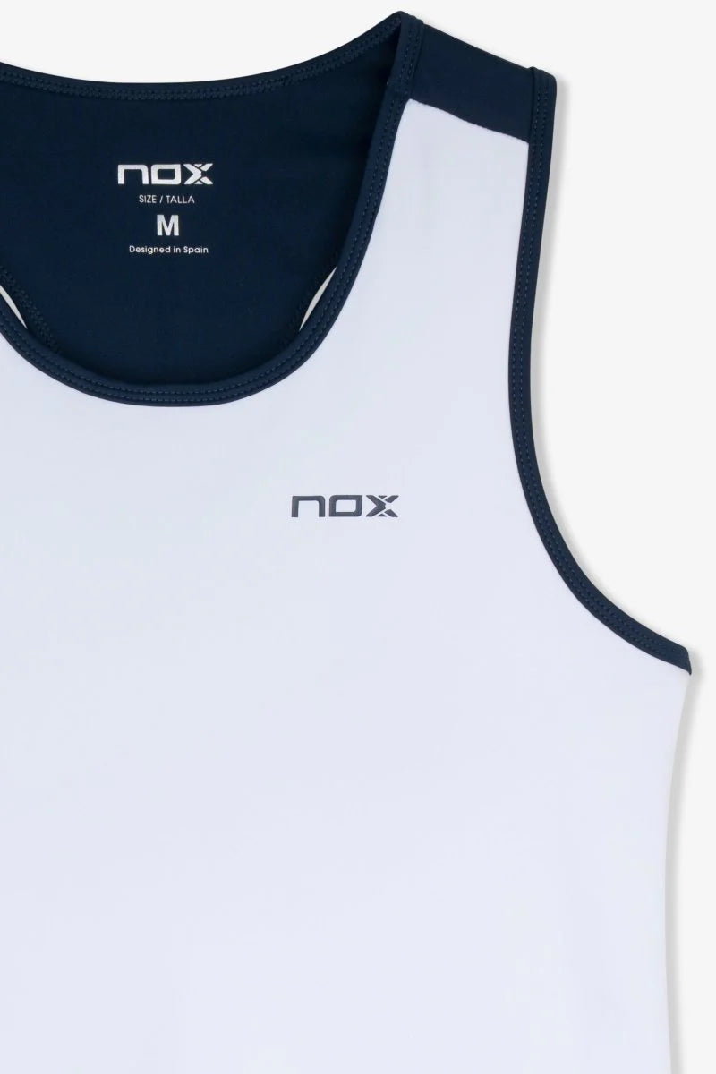 CAMISETA TIRANTES NOX TEAM BLANCO/AZUL MUJER
