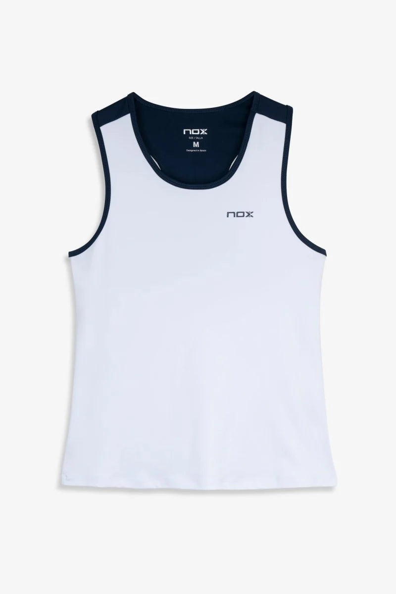 CAMISETA TIRANTES NOX TEAM BLANCO/AZUL MUJER