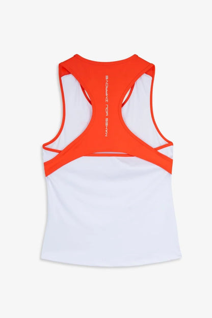 CAMISETA TIRANTES NOX TEAM BLANCO/ROJO MUJER