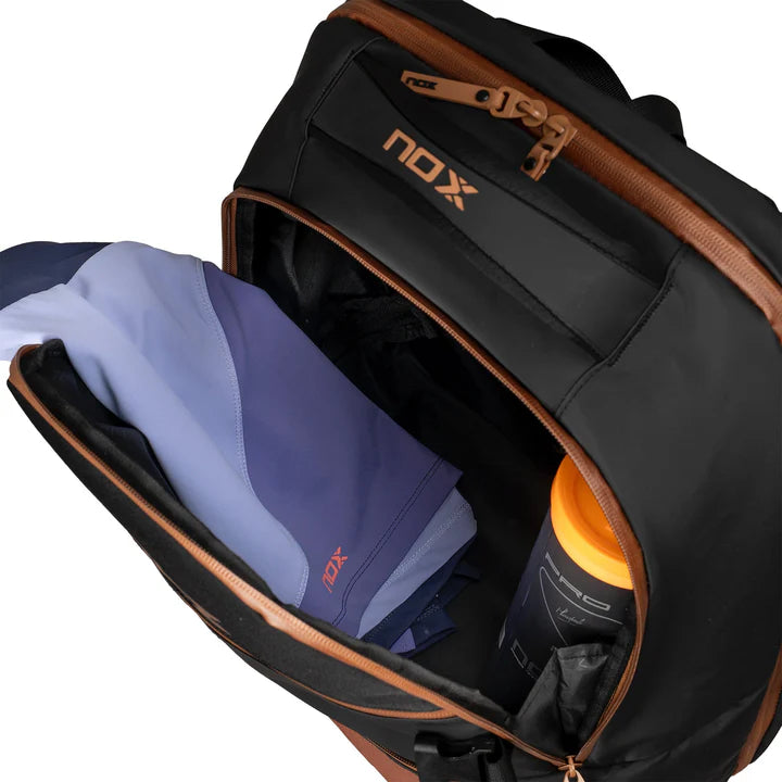 MOCHILA NOX LUXURY OPEN SERIES NEGRO/MARRON