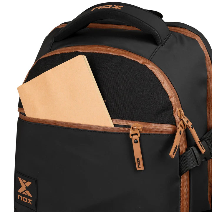 MOCHILA NOX LUXURY OPEN SERIES NEGRO/MARRON