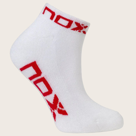 CALCETINES CORTOS NOX BLANCO/ROJO