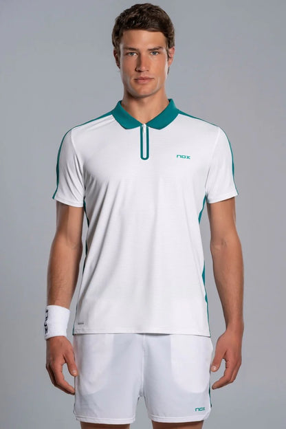 POLO NOX PRO WHITE/IVY GREEN HOMBRE