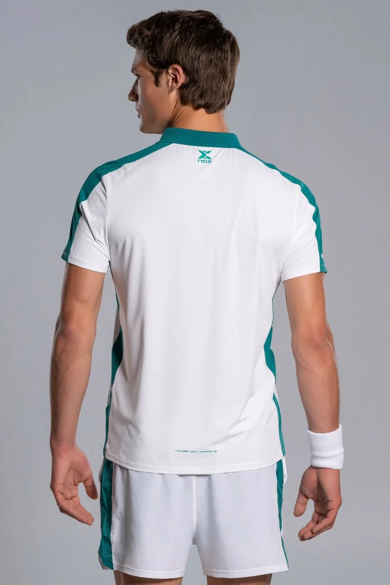 POLO NOX PRO WHITE/IVY GREEN HOMBRE