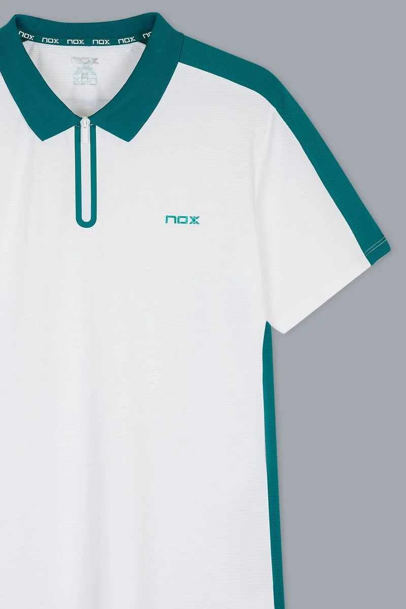 POLO NOX PRO WHITE/IVY GREEN HOMBRE