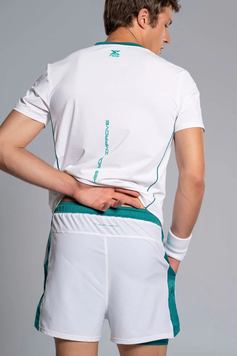 SHORT NOX PRO WHITE/IVY GREEN HOMBRE