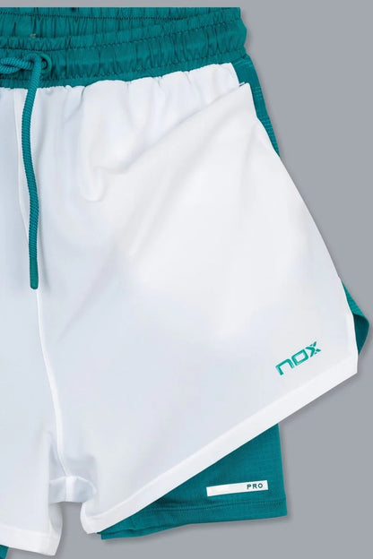 SHORT NOX PRO WHITE/IVY GREEN HOMBRE