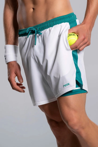 SHORT NOX PRO WHITE/IVY GREEN HOMBRE