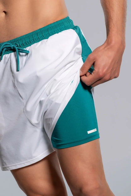 SHORT NOX PRO WHITE/IVY GREEN HOMBRE